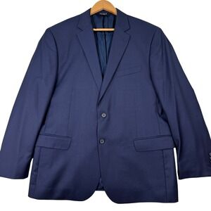 NEW Jos A Bank Traveler Mens 46R Tailored Fit Navy Wool 2-Button Blazer Modern